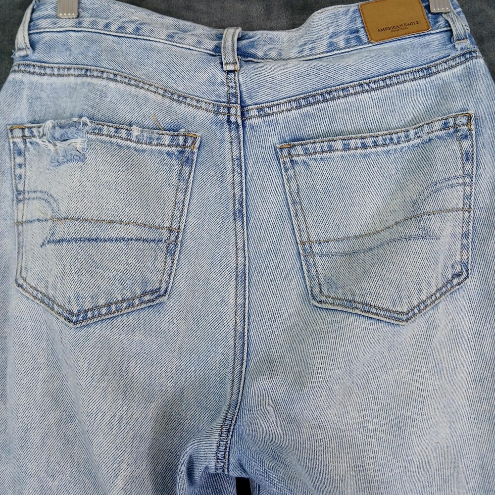American‎ Eagle Outfitters Jeans Womens 4 Long Light Wash Mom Jean High Rise - Picture 8 of 11